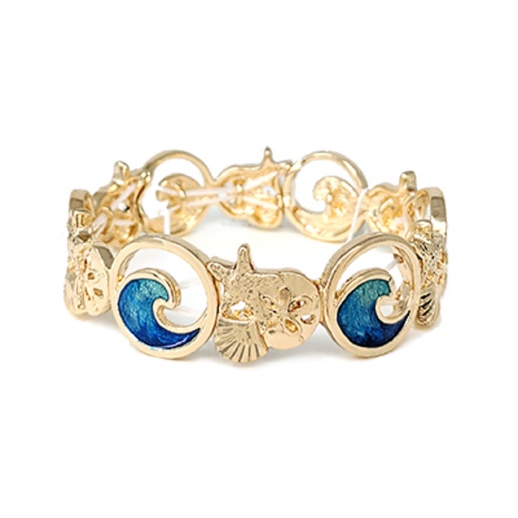 Sealife Theme Mix & Wave Bracelet - Picture 1 of 2